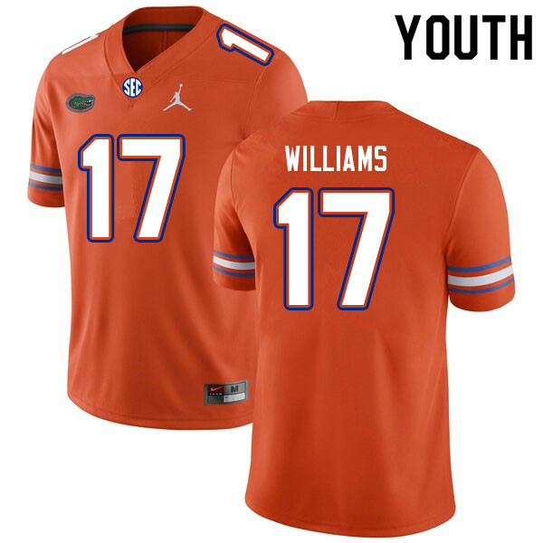 Youth #17 Scooby Williams Florida Gators College Football Jerseys Sale-Orange